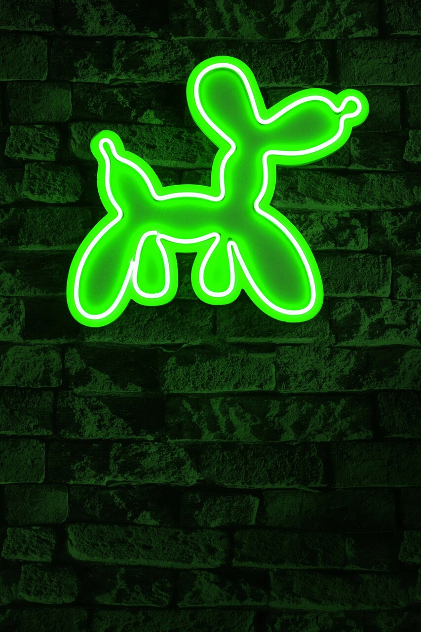 Decoratiune luminoasa LED, Balloon Dog, Benzi flexibile de neon, DC 12 V, Verde - 1 | YEO