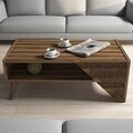 Masuta de cafea Beril Walnut, Hommy Craft, 105x58x40 cm, aluna