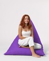 Fotoliu puf, Bean Bag Ferndale, Pyramid Bed, 145 cm, poliester impermeabil, mov