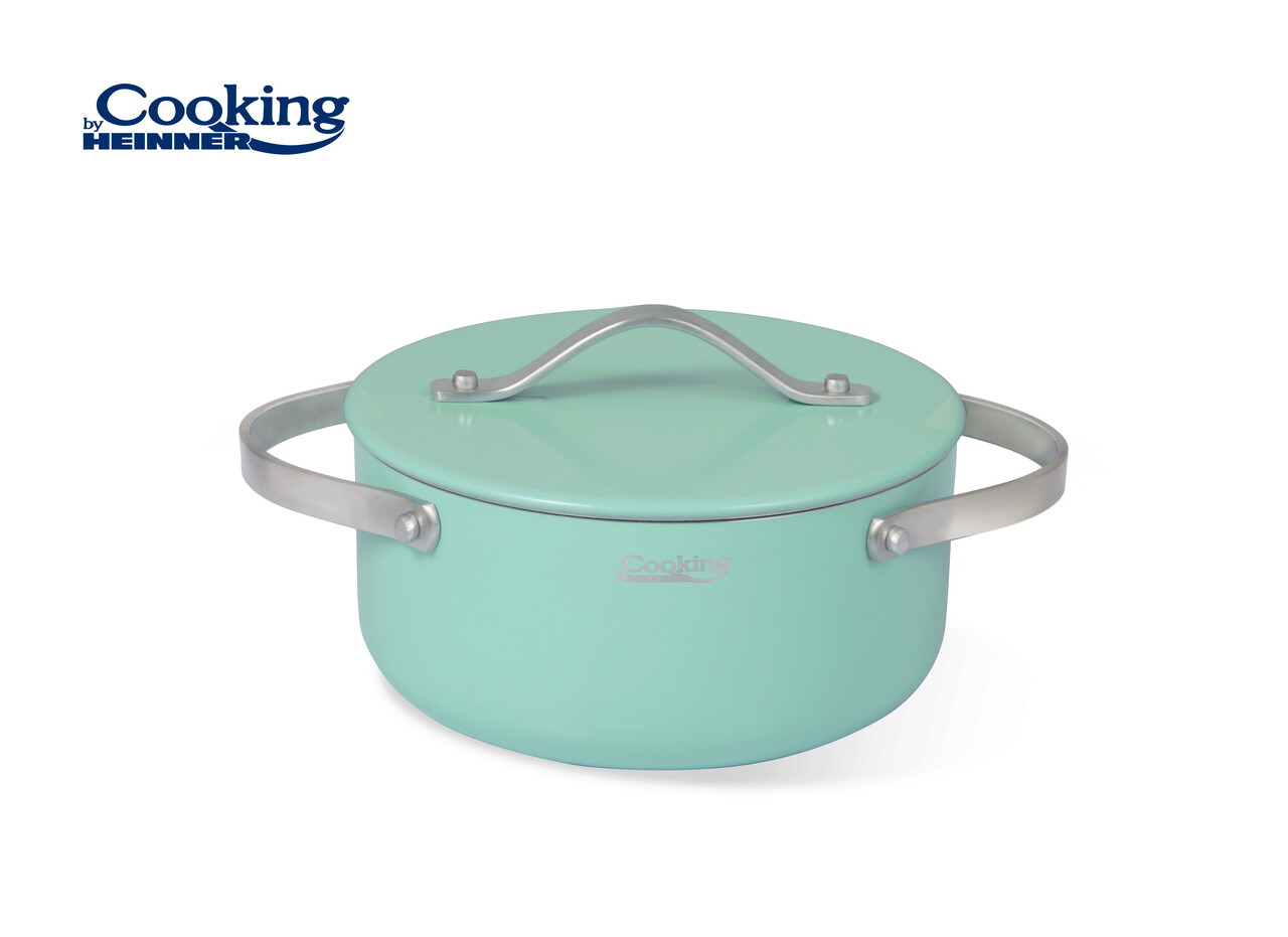 Set de gatit 5 piese Creta, Cooking by Heinner, 56x34x14.5 cm, aluminiu, verde