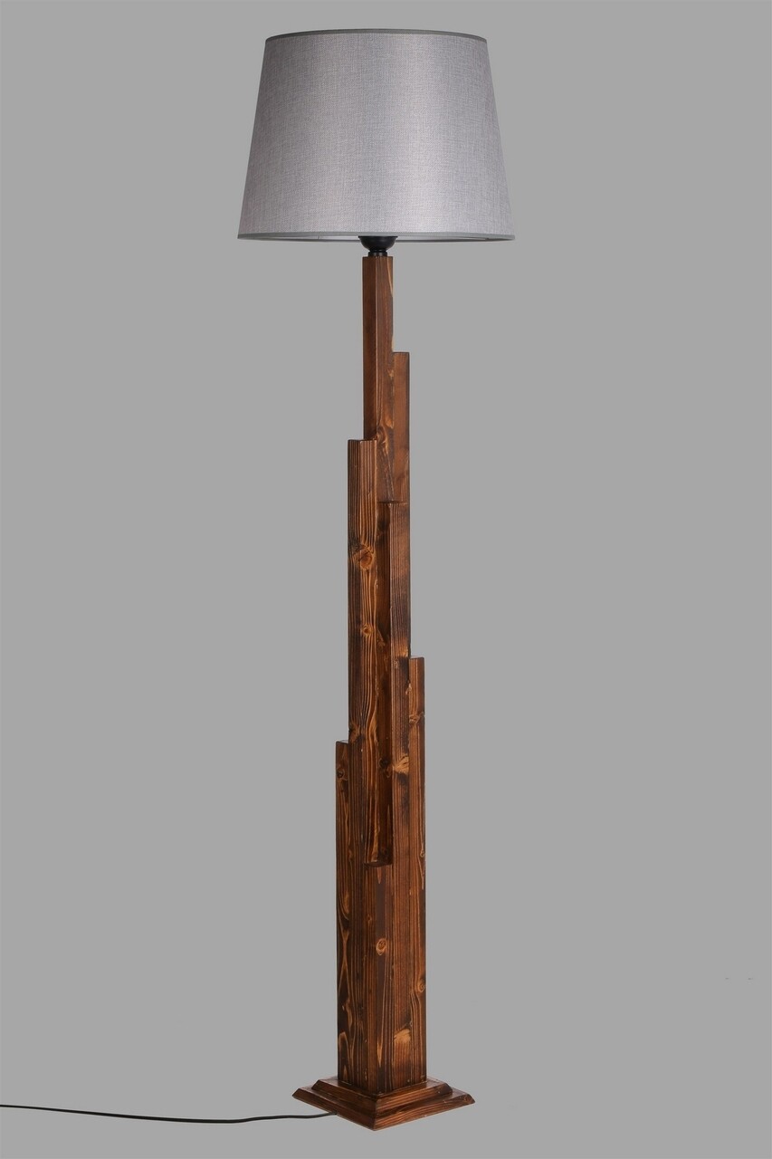 Lampadar, Luin, 8301-5, E27, 60 W, lemn/textil - 2 | YEO