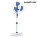 Ventilator cu picior InnovaGoods, Ø 40 cm, 50W, alb/albastru