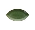 Platou pentru servire, Leaf Shaped, Tognana, 34x18x3 cm, ceramica glazurata, verde