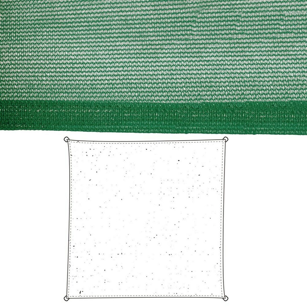 Copertina Panza Parasolar Awning, 5 X 5 M, Polietilena, Verde