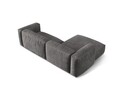 Coltar modular stanga 2 locuri, Martina-120, Micadoni Home, 283x176x75 cm, catifea, gri