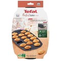 Forma de copt madelene, Tefal, PerfectBake Mini J5734802, 21 x 29 cm, aluminiu reciclat, negru/maro