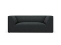 Canapea 2 locuri, Ruby, Micadoni Home, BL, 174x93x69 cm, velur, negru