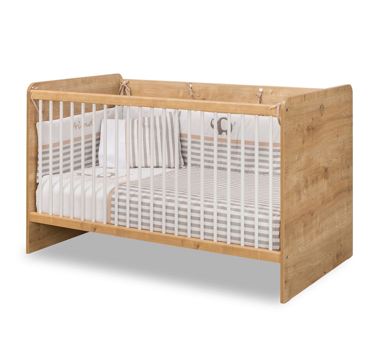 Set De Dormit Pentru Bebelusi Cu Protectie Laterala, Sleepy Baby (75x115 Cm), Çilek, Bumbac