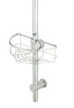 Suport pentru accesorii dus, Wenko, Shower Rod Caddy Floresta, 26 x 15.5 x 8 cm, metal/plastic, gri