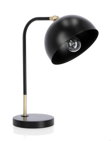 Lampa de masa Glasgow, Bizzotto, 32.5x20x41 cm, 1 x E27, 25W, otel, negru