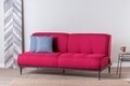 Canapea extensibila Anton Sofabed, Futon, 3 locuri, 190x130 cm, metal, rosu inchis