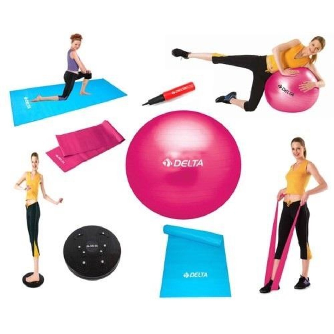 Set 7 Piese Pentru Yoga/pilates 267DLT1728, Delta, PVC, Multicolor