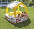 Piscina gonflabila cu acoperis pentru copii Intex House, 295 L, 157x157x122  cm, polivinil, multicolor