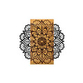 Decoratiune de perete, Mandala 2, 50% lemn/50% metal , Dimensiune: 58 x 58 x 3 cm, Negru