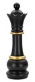 Statueta decorativa / Piesa de sah Regina, Black Queen, Mauro Ferretti, Ø15 x 50 cm, polirasina, negru/auriu