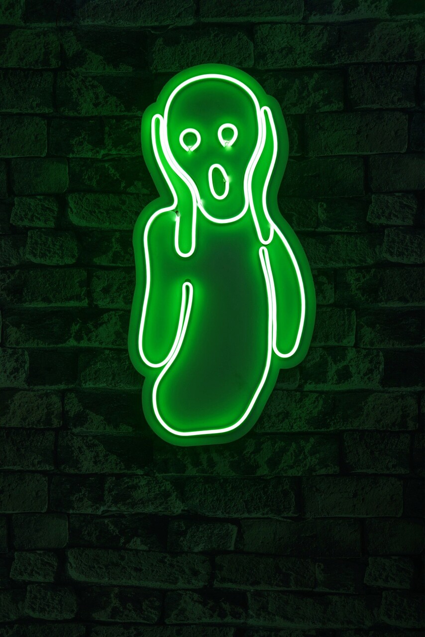 Decoratiune luminoasa LED, Scream, Benzi flexibile de neon, DC 12 V, Verde - 1 | YEO