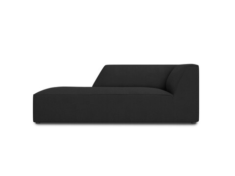 Sezlong living stanga 1 loc, Ruby, Micadoni Home, BL, 180x93x69 cm, poliester, negru