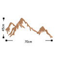 Decoratiune de perete, Mountain, Metal, 70 x 30 cm, Cupru