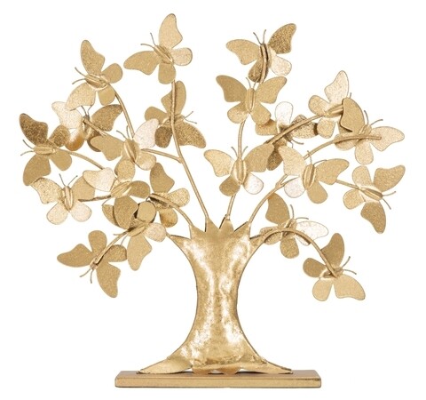 Decoratiune Tree Glam, Mauro Ferretti, 31 x 8 x 30 cm, fier, auriu