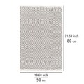 Covoras de baie Rug Abai, Wenko, 50x80x0.8 cm, plastic/poliester, gri/alb