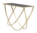 Consola Ring, Mauro Ferretti, 120x40x79 cm, fier, negru/auriu