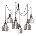 Candelabru Alacati N-1091, Noor, 110 x 137 cm, 6 x E27, 100W, negru