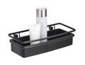 Etajera pentru baie, Wenko, Molinella, 30 x 8.5 x 14 cm, inox/plastic, negru