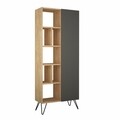 Biblioteca, Decortie, Jedda 855DTE3738, 79 x 190 x 32 cm, pal melaminat, stejar/antracit