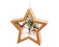 Decoratiune luminoasa suspendabila Star, Lumineo, 15 LED-uri, cu baterii, 18x4.5x17 cm, MDF