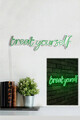 Decoratiune luminoasa LED, Treat Yourself, Benzi flexibile de neon, DC 12 V, Verde