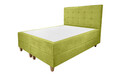 Pat matrimonial, Stockholm, Dots E, 140x200 cm, saltea tip Pocket, topper memory, Verde