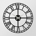 Ceas de perete, Enzoclock - S002, metal, 48 x 48 cm, negru