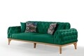 Canapea Elena-toledo35, Pandia Home, 230x95x85 cm, lemn, verde inchis