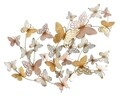 Decoratiune de perete Butterflies Light Pink, Mauro Ferretti, 132x95.5 cm, fier, multicolor