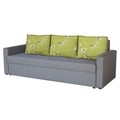 Canapea extensibila Firenze Grey Jasmine Flower 218x85x85 cm, cu lada de depozitare