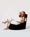 Fotoliu puf, Bean Bag, Ferndale Lina, 70 x 80 cm, poliester impermeabil, negru