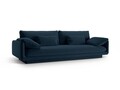 Canapea 4 locuri, Torino-211, Micadoni Home, 250x103x83 cm, tesatura structurata chenille, albastru navy