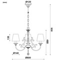 Candelabru Aca Lighting, Navigate through time, 3xE14, 60W