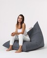 Fotoliu puf, Bean Bag Ferndale, Pyramid Bed, 145 cm, poliester impermeabil, gri fumuriu