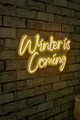 Decoratiune luminoasa LED, Winter is Coming, Benzi flexibile de neon, DC 12 V, Galben