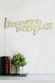 Decoratiune luminoasa LED, Live More Worry Less, Benzi flexibile de neon, DC 12 V, Galben