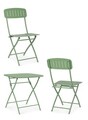 Set mobilier de gradina 3 piese Yvonne, Bizzotto, otel, finisaj mat, verde sage