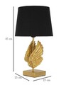 Lampa de masa, Wings, Mauro Ferretti, 1 x E27, 40W, Ø25 x 45 cm, fier/polirasina/textil, auriu/negru