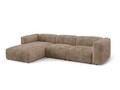 Coltar modular stanga 3 locuri, Martina-212, Micadoni Home, 332x176x75 cm, velur, maro ghinda