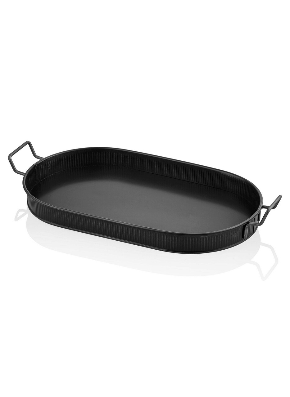 Tava pentru servire, Mia - Kitchenware, 742TMA3104, 100% GALVANIZAT / , Dimensiune: 66 x 32 x 5 cm, Negru