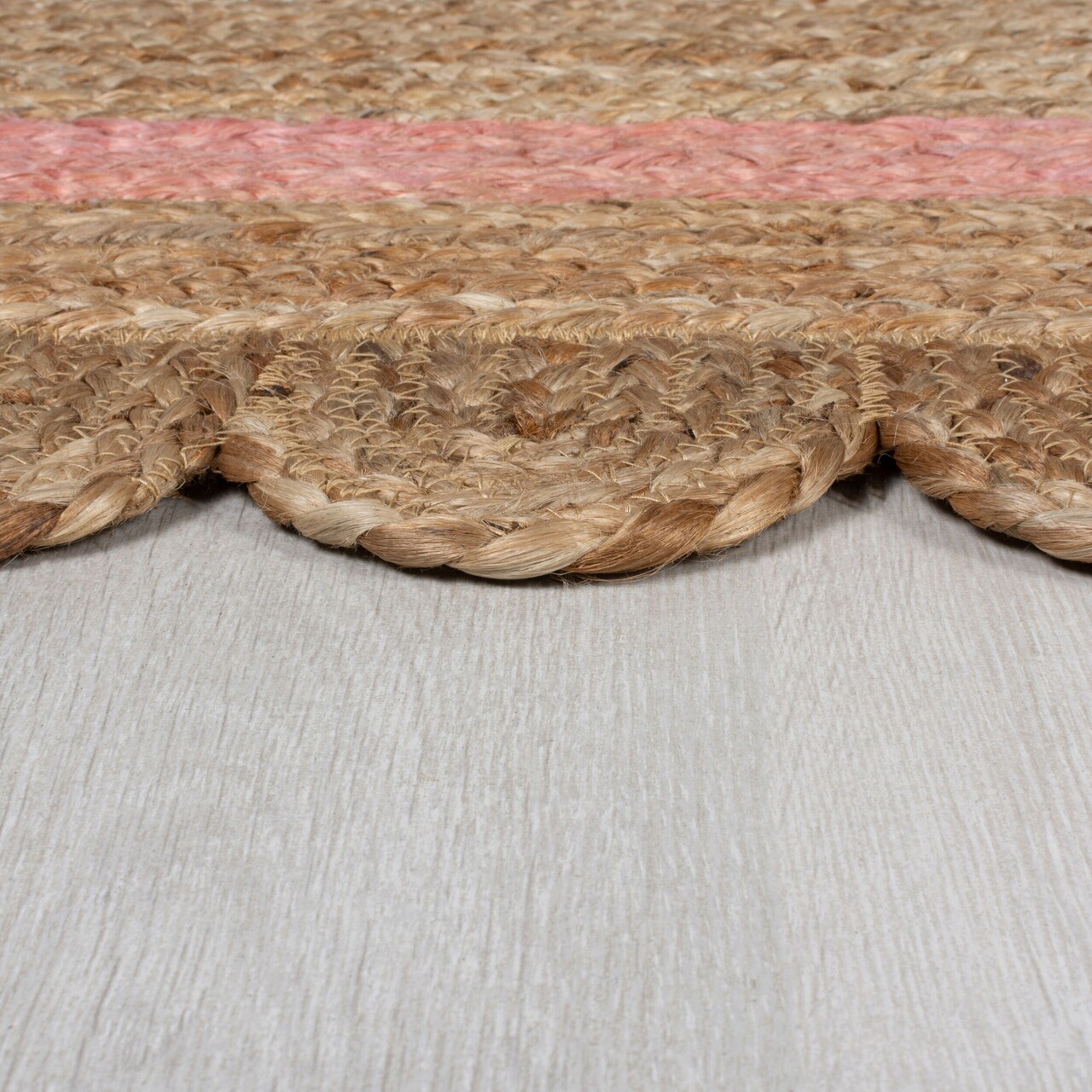 Covor Grace Natural/Pink, Flair Rugs, 160x230 cm, iuta, natural/roz