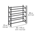 Organizator incaltaminte extensibil, 24 perechi, Wenko, Hero, 62 - 115 x 68 x 23 cm, metal/polipropilena