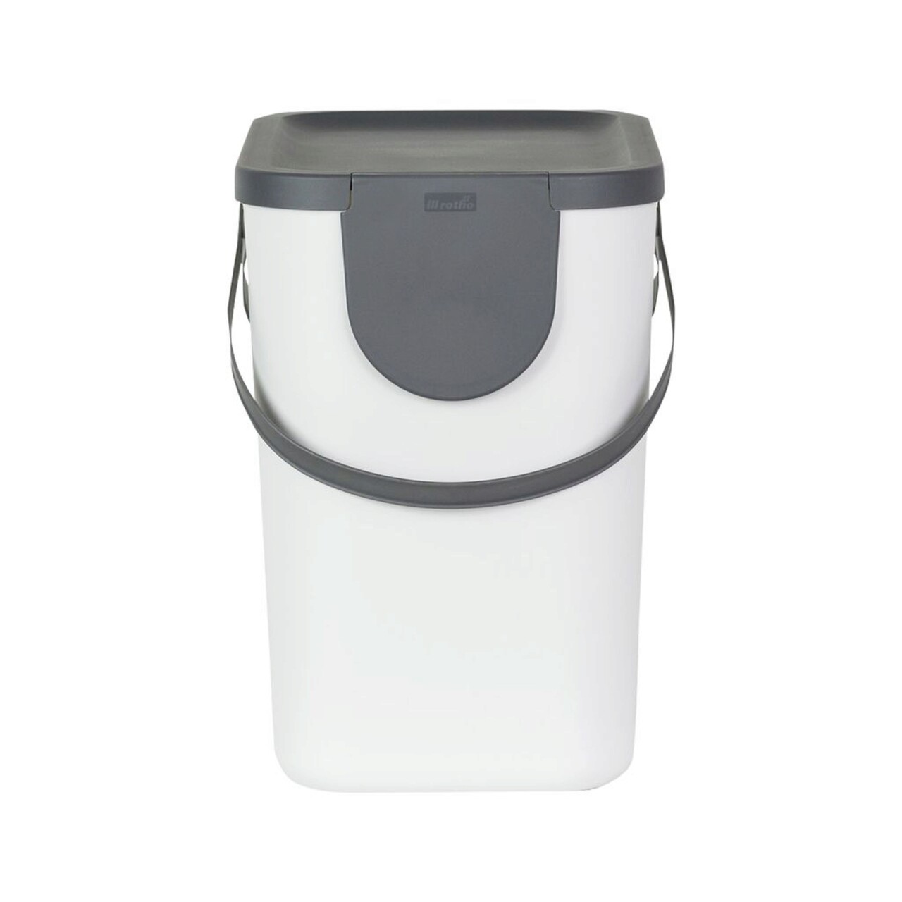 Cos De Gunoi Pentru Colectare Selectiva Albula, Rotho, 25 L, Plastic, Alb