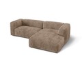 Coltar modular dreapta 2 locuri, Martina-212, Micadoni Home, 283x176x75 cm, velur, maro ghinda