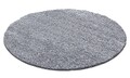 Covor rotund Shaggy Louis, Decorino, 80x80 cm, polipropilena, gri